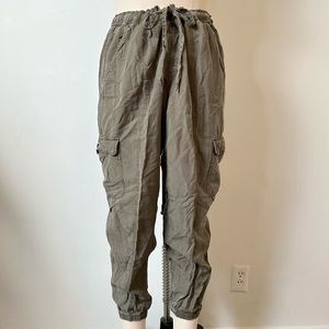 Mossimo Olive Tie-waist Cargo Joggers